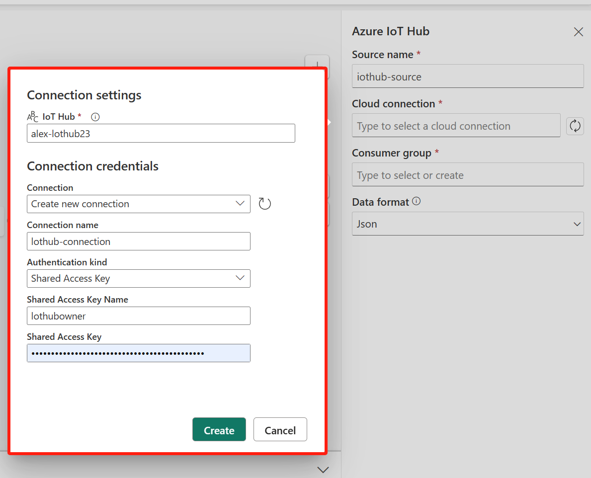 Screenshot that shows where to configure a new cloud connection.