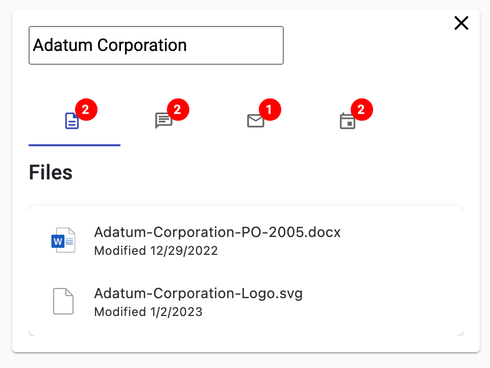 Displaying Organizational Data