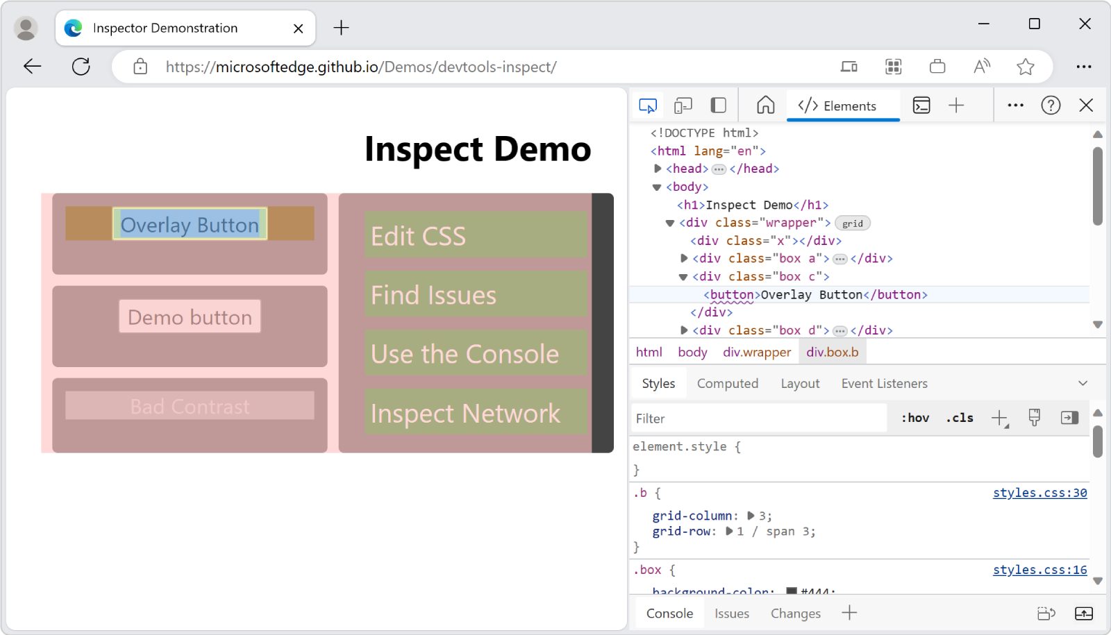 Pressing the Shift key while selecting elements on the page allows you to select elements that have a CSS style property of 'pointer-events: none'