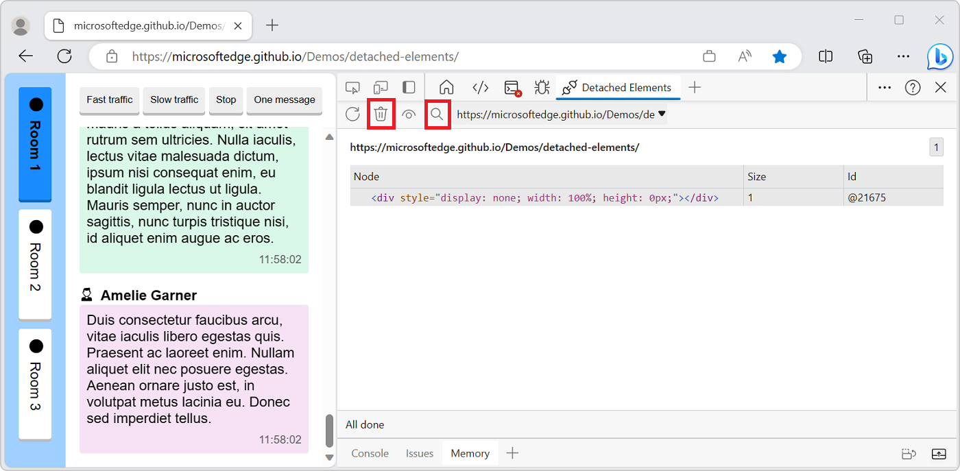 The Detach Elements button in the Detached Elements tool