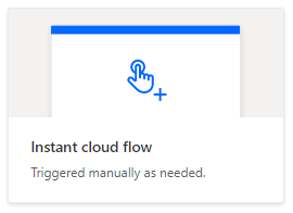 The Power Automate Instant flow option for creating a new workflow.