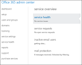 Screenshot that shows the administrative interface of Enterprise, Midsize or Education plan.