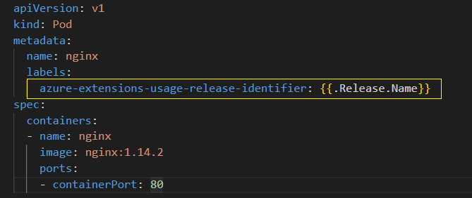 A screenshot of CPU resource requests in a pods.yaml file. The content resembles the sample pods.yaml file linked in this article.