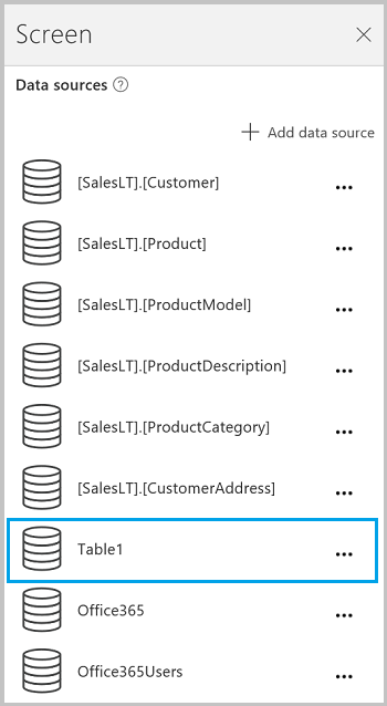 Select the Excel table.