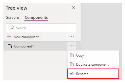 Rename component.