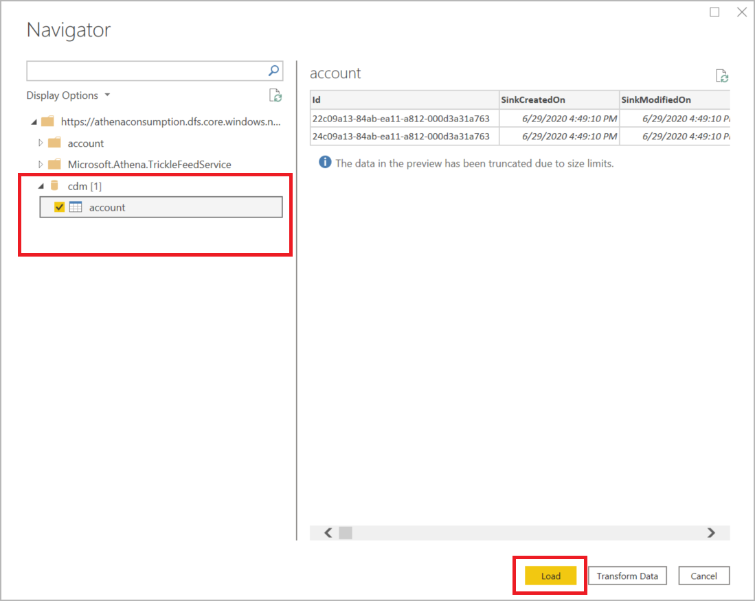 Load account data.