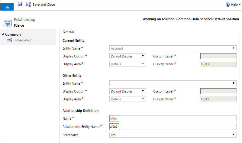 New many-to-many relationship form.