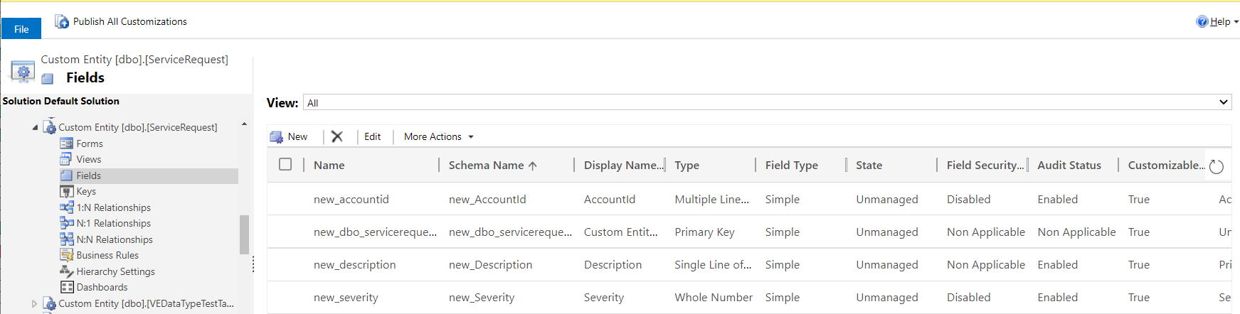 Create columns in virtual table