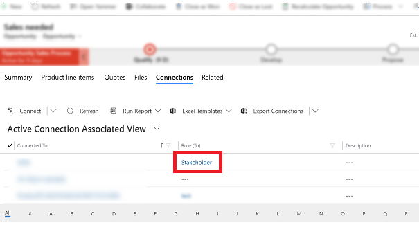 Manage connection role.