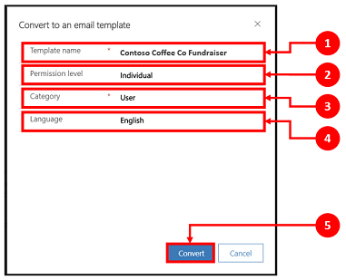 How to convert an email to a template.