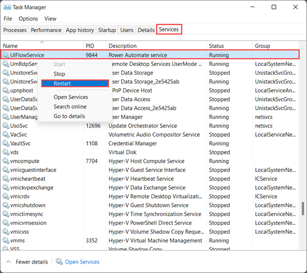 Screenshot of the Windows Task Manager.