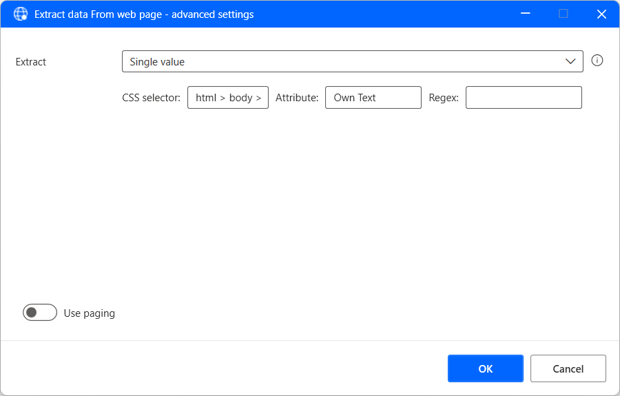 Screenshot of a CSS selector.