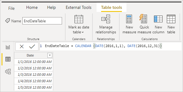 Screenshot that shows the second table.