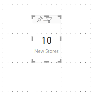 Screenshot of the report canvas, showing how gridlines and snap-to-grid can ensure the visuals in your reports are neatly aligned.