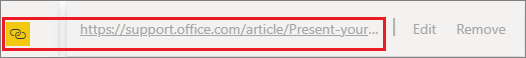 Screenshot of a textbox, highlighting a URL in hyperlink field.
