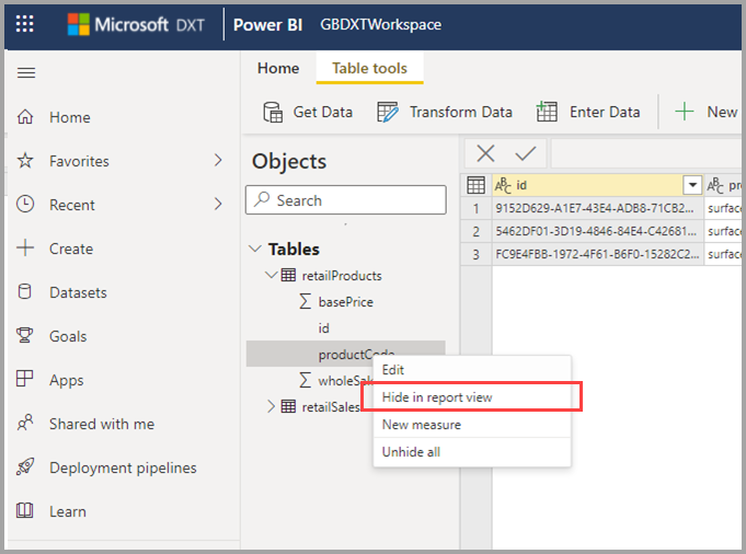 Get Started With Datamarts Preview Power Bi Microsoft Learn