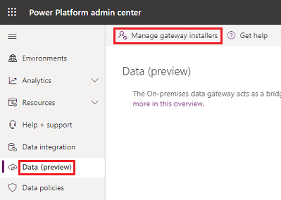 Manage gateway installers.