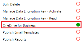 Toggle availability of OneDrive for Business.