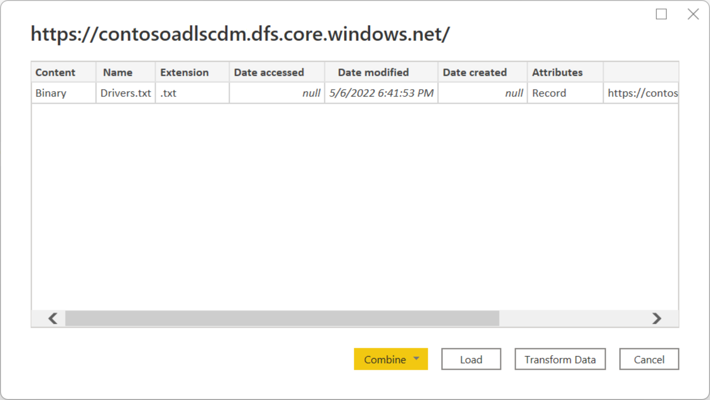 Screenshot of the Navigator, with data from the Drivers.txt file displayed.