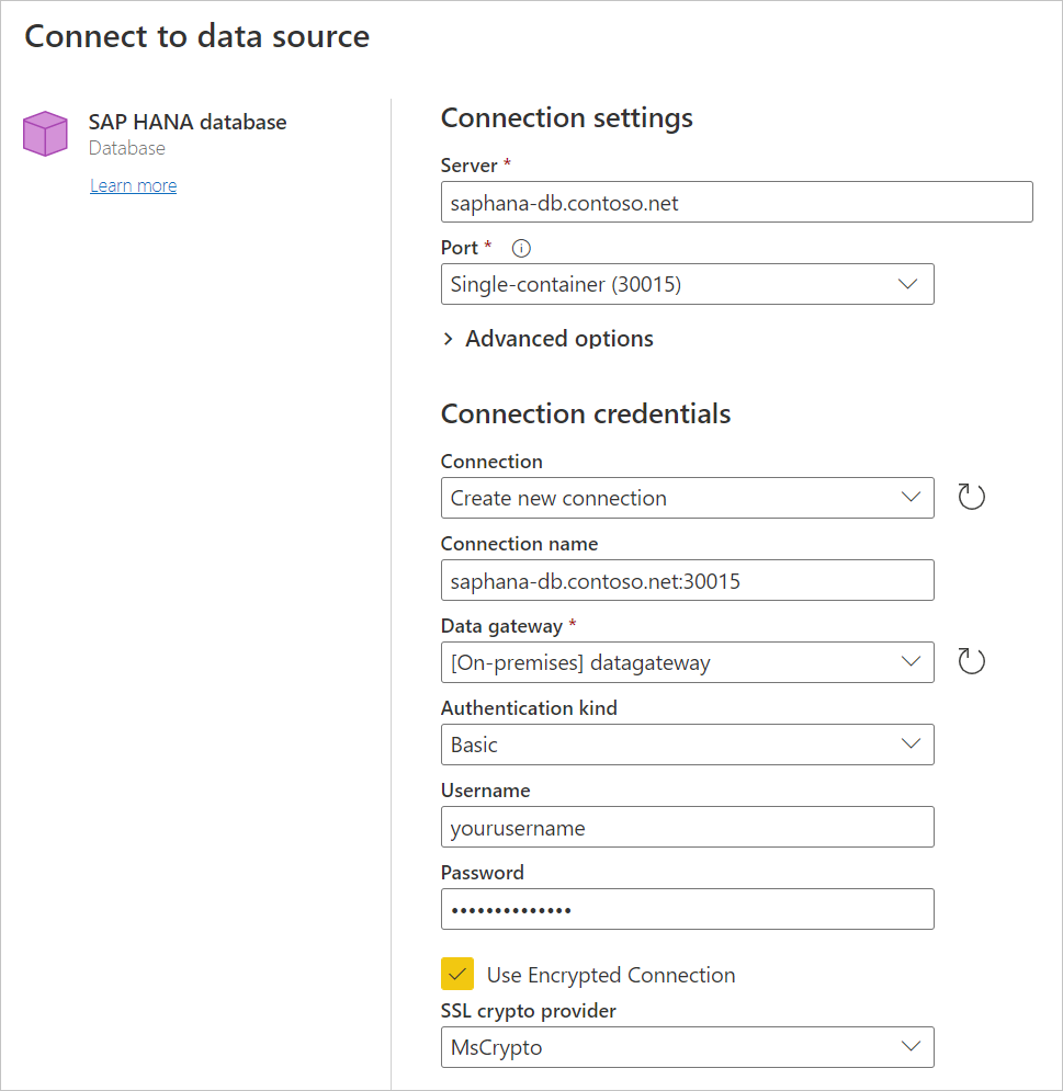 SAP HANA database online sign-in.