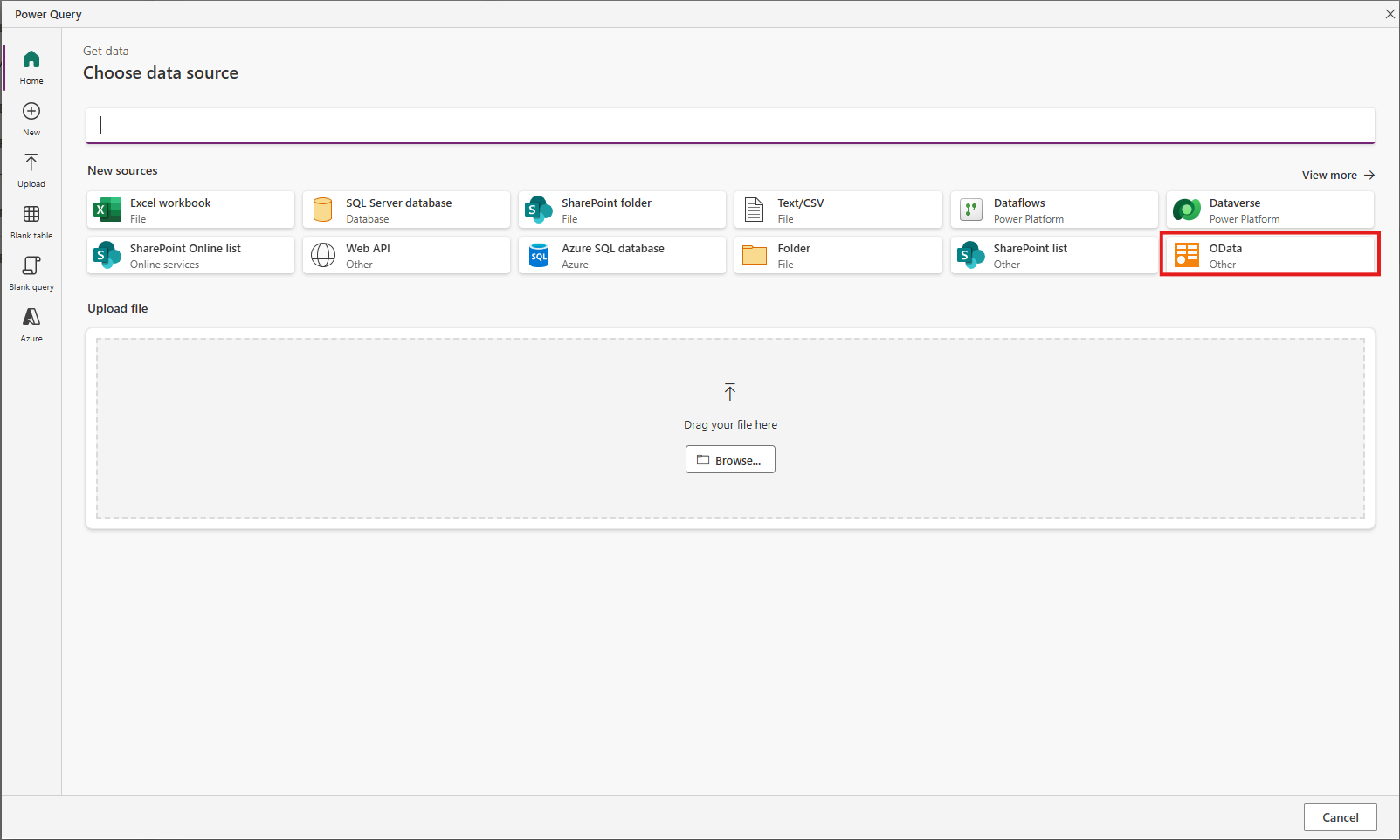 Choose the OAuth connector.