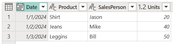 Final table with the selected GUID and Report created by columns removed.