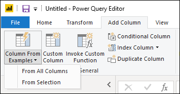 Add column from examples command.