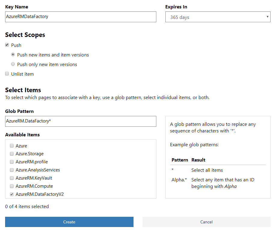 Creating API keys