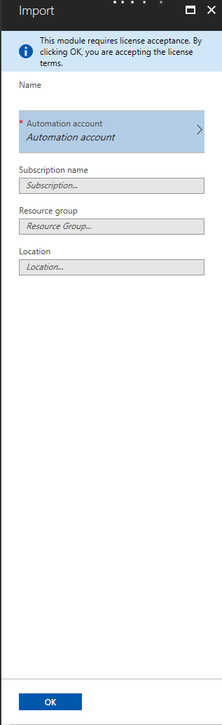 Deploy to Azure Automation Requires License Acceptance