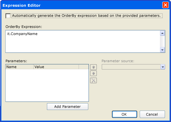 EntityDataSource expression editor, OrderBy