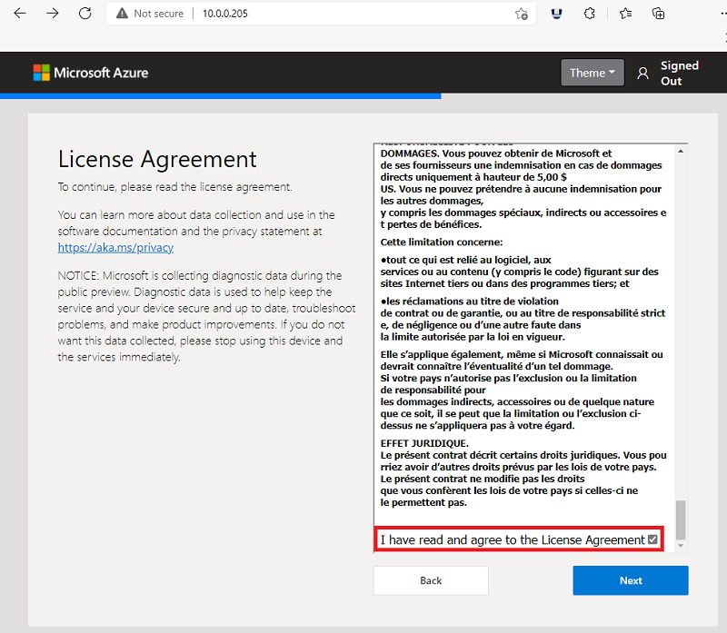 Accept EULA.