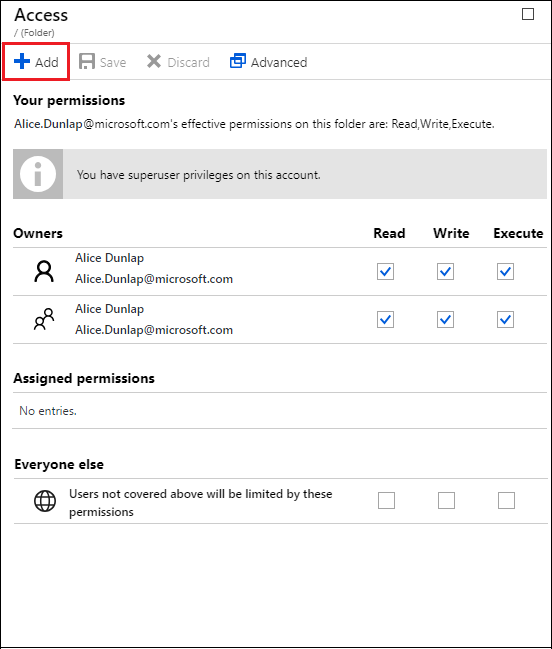 List standard and custom access