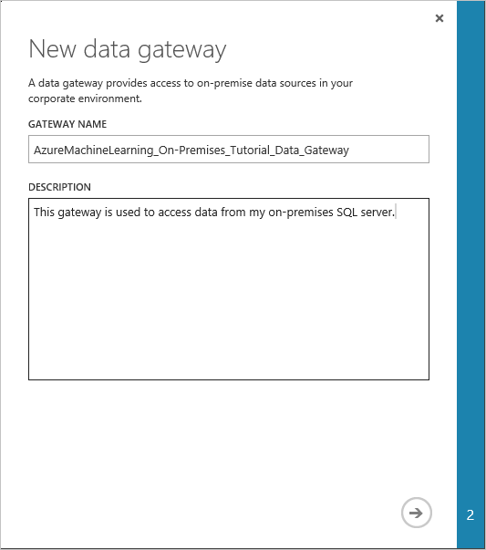 Enter gateway name and description