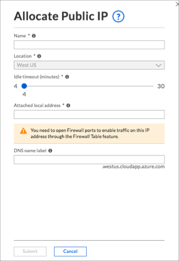 Allocate public IPs