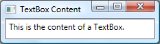 A TextBox control that contains text