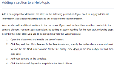 Add a pargraph and a list of numbered steps