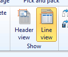 Header view and Line view actions