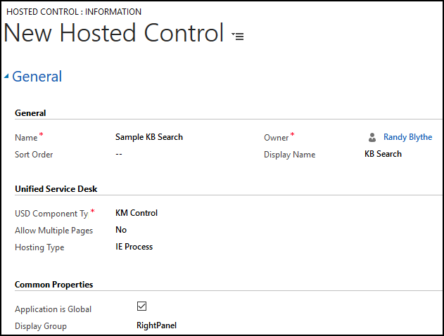 KM Control hosted control