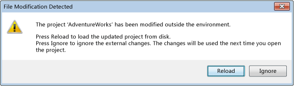 File Modification Detected dialog box