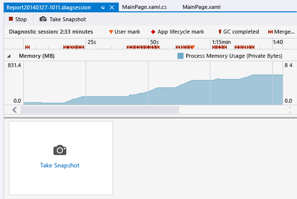 Monitor memory use