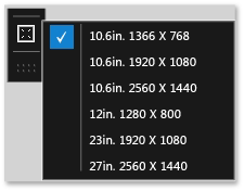 Change resolution list