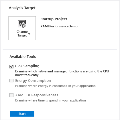 Choose CPU Sampling