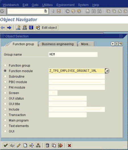 Creating the HR function module