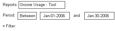 Groove manager report filter - usage