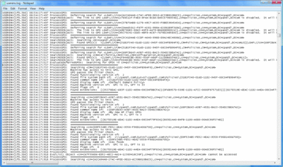 Figure 3 A portion of the userenv log