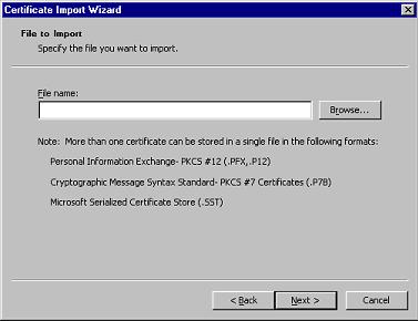 Certificate Import Wizard