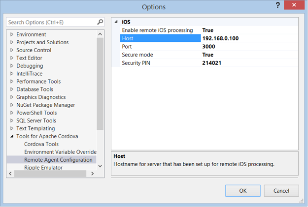 Using an IP address to configure VS