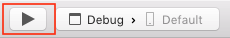 Start debugging button in Visual Studio for mac