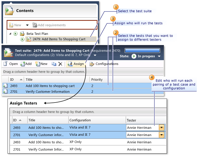 Assign Who Will Run Tests