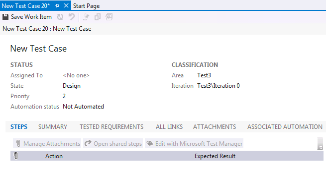 Test Case top of form, CMMI